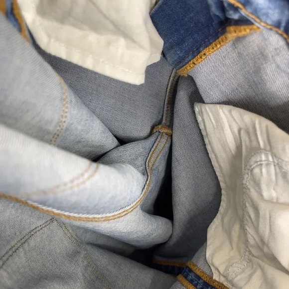 Aqua Denim Jeans w/Multi Color Side Stripes - Picture 11 of 11